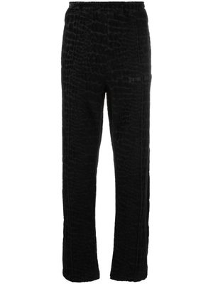 Palm Angels pantalon de jogging à effet velours - Noir