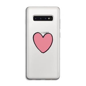 Hartje: Samsung Galaxy S10 4G Transparant Hoesje