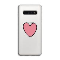 Hartje: Samsung Galaxy S10 4G Transparant Hoesje