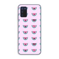 Smiley watermeloenprint: Samsung Galaxy A03s Transparant Hoesje Smiley watermeloenprint: Samsung Galaxy A03s Transparant Hoesje