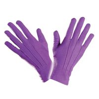 Paarse handschoenen kort - thumbnail