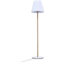 Vloerlamp op zonne-energie en oplaadbaar - LUMISKY - STANDY WOOD SOLAR - H150 cm - Dimbare warm witte LED