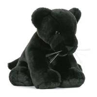 Semo Pluche zwarte panter - knuffel panter - 30 cm - wilde dieren