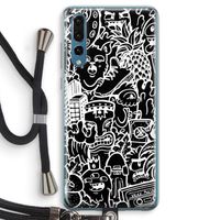 Vexx Black Mixtape: Huawei P20 Pro Transparant Hoesje met koord