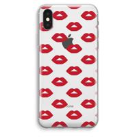 Lips: iPhone XS Max Transparant Hoesje