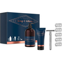 King C. Gillette Starter Kit Geschenkset - Met Safety Razor + 5 Scheermesjes + Baard & Gezichtreiniger - thumbnail