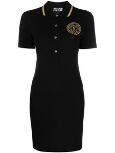 Versace Jeans Couture robe courte à col polo - Noir