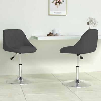 Eetkamerstoelen draaibaar 2 st fluweel zwart