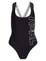 Karl Lagerfeld maillot de bain Ikon à logo imprimé - Noir