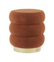 Light & Living Poef 'Kimi' Teddy, kleur Terracotta