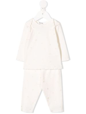 Bonpoint printed two-piece tracksuit - Blanc