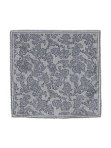 Brunello Cucinelli foulard en soie à imprimé cachemire - Bleu