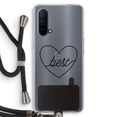 Best heart black: OnePlus Nord CE 5G Transparant Hoesje met koord