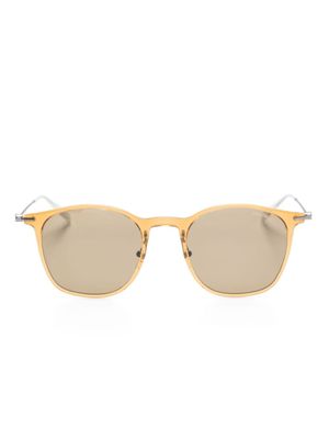 Montblanc lunettes de soleil teintées à monture ronde - Orange