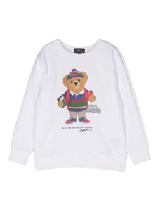 POLO RALPH LAUREN KIDS sweat à imprimé Polo Bear - Blanc