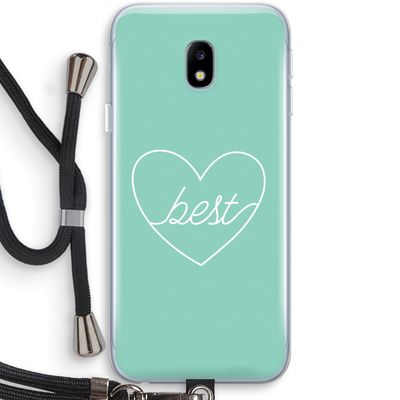 Best heart pastel: Samsung Galaxy J3 (2017) Transparant Hoesje met koord