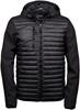 Tee Jays TJ9628 Men´s Hooded Crossover Jacket - Black/Black - L