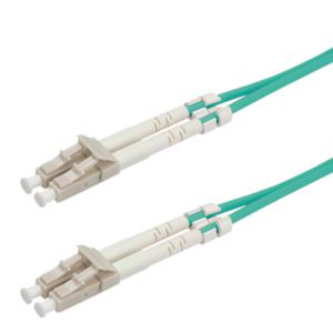 VALUE Fibre Optic Jumper Cable, 50/125µm, LC/LC, OM3, turquoise 10 m InfiniBand en Glasvezelkabel Turkoois