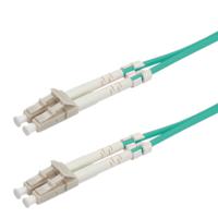 ROLINE Fibre Optic Jumper Cable, 50/125µm, LC/LC, OM3, turquoise 0.5 m Glasvezel kabel Turkoois
