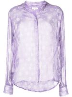 Cloe Cassandro chemise en soie à imprimé graphique - Violet