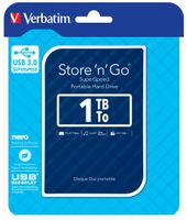 Verbatim Draagbare vaste Store 'n' Go-schijf met USB 3.0 van 1 TB - Blauw - thumbnail