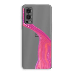 Paarse stroom: OnePlus Nord 2 5G Transparant Hoesje