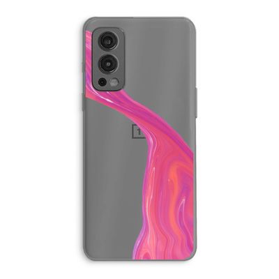 Paarse stroom: OnePlus Nord 2 5G Transparant Hoesje
