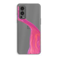 Paarse stroom: OnePlus Nord 2 5G Transparant Hoesje