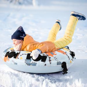 132 cm Sneeuwboei Opblaasbare Sneeuwslee in Stevige Oxford Hoes Stevige Handgrepen voor Kinderen/Volwassenen