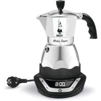 Elektrische Italiaanse koffiemaker - BIALETTI - MOKA TIMER - 3 kopjes - 120 ml - Roestvrij staal