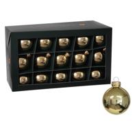 Kerstballen - 30x stuks - goud - glas - 6 cm - glans - kerstversiering Kerstballen - 30x stuks - goud - glas - 6 cm - glans - kerstversiering