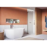 Crosswater Asura Douchedeur - 90cm - draaideur - zonder hendel - gepolijst rvs AUHDSC0900