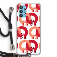 Dogs: Samsung Galaxy A32 4G Transparant Hoesje met koord