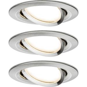 Paulmann 92959 Nova LED-inbouwlamp Set van 3 stuks LED 18 W IJzer (geborsteld)