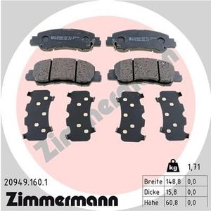 Remblokkenset, schijfrem 209491601