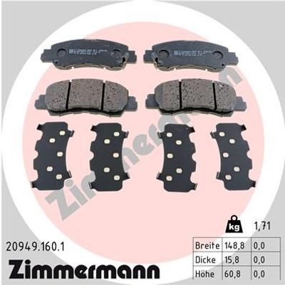 Remblokkenset, schijfrem 209491601