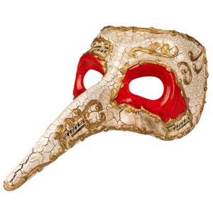 Wit Venetiaans snavel verkleedmasker voor volwassenen - Oogmasker - Gezichtmasker - Carnaval