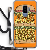 Big Macs Bigger Dreams: Samsung Galaxy S9 Plus Transparant Hoesje met koord