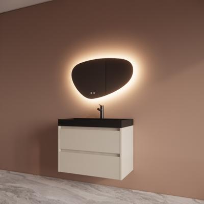 Badmeubelset BWS Riga Met Lako Wastafel Zwart 80 cm Kasjmier Boss & Wessing
