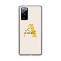 Amber Script: Samsung Galaxy S20 FE / S20 FE 5G Transparant Hoesje