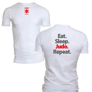 Ippontime.nl Rashguard Eat Sleep Judo Repeat Jr