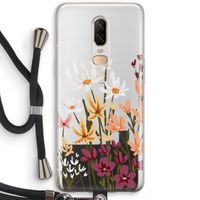 Painted wildflowers: OnePlus 6 Transparant Hoesje met koord