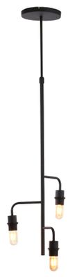 Light & Living Hanglamp 'Edisa' 3-lamps, kleur Mat Zwart
