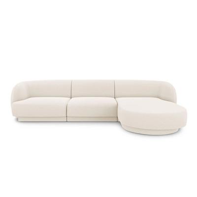 Haluta - 3.5-zits hoekbank Bobby - 259x155x74 - Bouclé