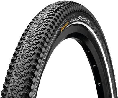 CONTINENTAL Buitenband doublefighter iii 26 x 1.90" / 50-559 - zwart met reflectie