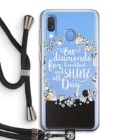 Diamonds: Samsung Galaxy A40 Transparant Hoesje met koord