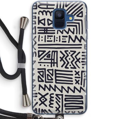 Marrakech print: Samsung Galaxy A6 (2018) Transparant Hoesje met koord
