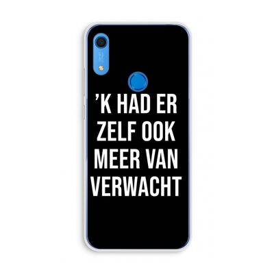 Meer verwacht - Zwart: Huawei Y6s Transparant Hoesje