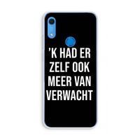 Meer verwacht - Zwart: Huawei Y6s Transparant Hoesje Meer verwacht - Zwart: Huawei Y6s Transparant Hoesje