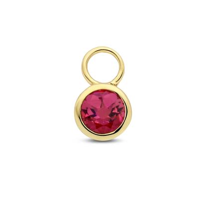 14K Geelgouden Oorringhanger Oktober Geboortesteen 8,5x6mm - Per Stuk